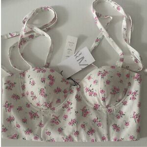 Zara floral crop top